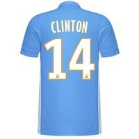 olympique de marseille away shirt 2017 18 with clinton 14 printing bla ...