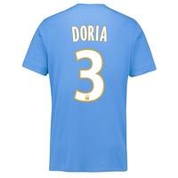 Olympique de Marseille Away Shirt 2017-18 - Kids with Doria 3 printing, Black