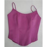 Olive label mulberry pink satin bodice top size 8