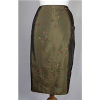 olive skirt wallis size 10 green knee length skirt