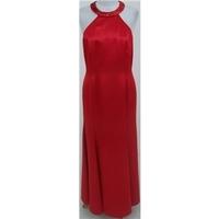 Olivia, size M, red halter-neck dress