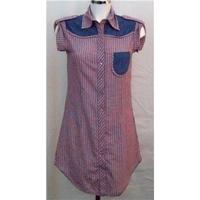 ole vintage bluered dress size 8 10