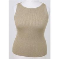 olsen size 12 gold skinny rib sweater