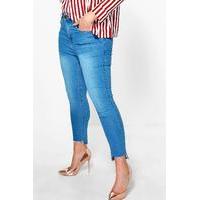 olivia step hem skinny jean blue