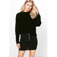 Olivia Oversized Knitted Jumper - black