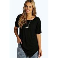 Olivia Asymmetric Tee - black