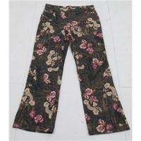 Olsen, size 16 brown floral print trousers