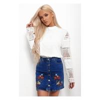 Olivia White Crochet Blouse