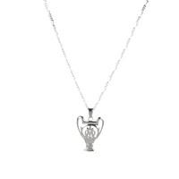 Olympique de Marseille Sterling Silver Cup Pendant & Chain Silver