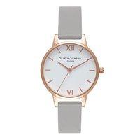 Olivia Burton White Dial Grey and Rose Gold Watch