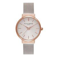 Olivia Burton The Hackney Rose Gold and Silver Mesh Watch