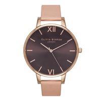 Olivia Burton Big Dial Brown Dial and Dusty Pink Watch