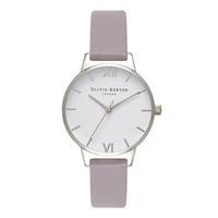 Olivia Burton White Dial Grey Lilac and Silver Watch