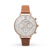 Olivia Burton Chrono Detail Tan & Rose Gold OB15CG68