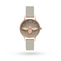 Olivia Burton Moulded Bee Grey Dial And Rose Gold OB15AM77