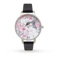 Olivia Burton Painterly Prints Hummingbird Dark Grey and Silver