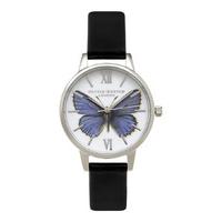 Olivia Burton-Watches - Woodland Midi Butterfly Black - Silver