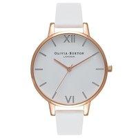 olivia burton white dial white rose gold and silver watch
