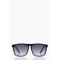 ombre lense square sunglasses black