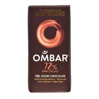 Ombar Dark 72% Organic Raw Chocolate Bar - 10 x 35g