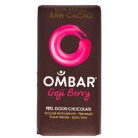ombar goji berry organic raw chocolate 10 x 35g