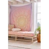 Ombre Ikat Medallion Tapestry, PINK