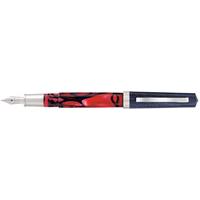 omas bologna passioni cotton resin blue red fountain pen