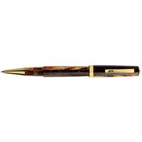 Omas Arte Italiana Milord Arco Brown Gold Trim Roller Ball