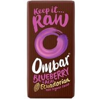 ombar organic acai blueberry raw chocolate 35g