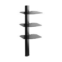 Omnimount Tria 3 Black Wall-Mounted Shelf System