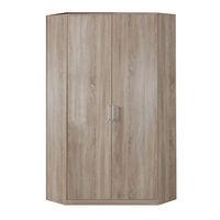 Omega 2 Door Corner Wardrobe Oak