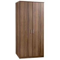 Omega Walnut 2 Door Wardrobe - Walnut