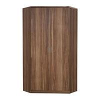 Omega 2 Door Corner Wardrobe Walnut