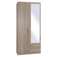 Omega 2 Door 2 Drawer Mirrored Wardrobe