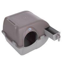 Omega Paw Roll\'n\'Clean Litter Box - Taupe & Grey
