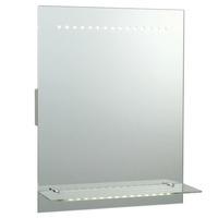 omega 2 x 1w led bathroom mirror with shelf ip44 180lm 84984
