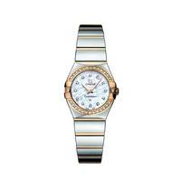 Omega Constellation ladies\' diamond-set 18ct gold and stainless steel watch