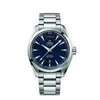 Omega Seamaster Aqua Terra men\'s blue dial stainless steel bracelet watch