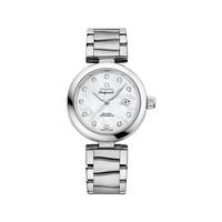 Omega De Ville Ladymatic Facelift automatic diamond-set mother of pearl dial stainless steel bracelet watch