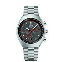 Omega Speedmaster Mark II mens chronograph grey dial stainless steel bracelet watch