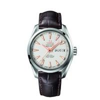 omega seamaster aqua terra annual calendar mens brown leather strap wa ...