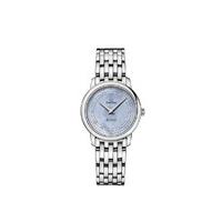 Omega De Ville ladies\' blue mother of pearl dial stainless steel bracelet watch