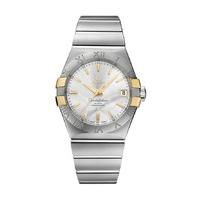 omega constellation mens 18ct gold and stainless steel bracelet watch