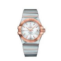 Omega Constellation automatic men\'s 18ct rose gold and stainless steel bracelet watch