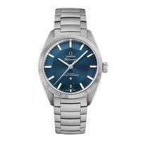 Omega Constellation Globemaster men\'s automatic blue dial stainless steel bracelet watch