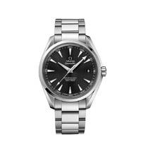Omega Seamaster Aqua Terra automatic men\'s black dial stainless steel bracelet watch