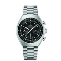 Omega Speedmaster Mark II mens chronograph black dial stainless steel bracelet watch