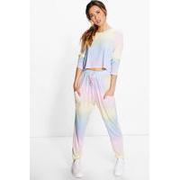 Ombre Long Sleeve And Jogger Lounge set - multi