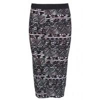 OMBRE AZTEC MIDI SKIRT