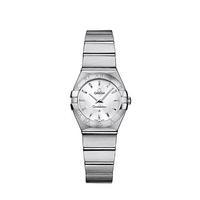 omega ladies constellation brushed quartz 24mm watch